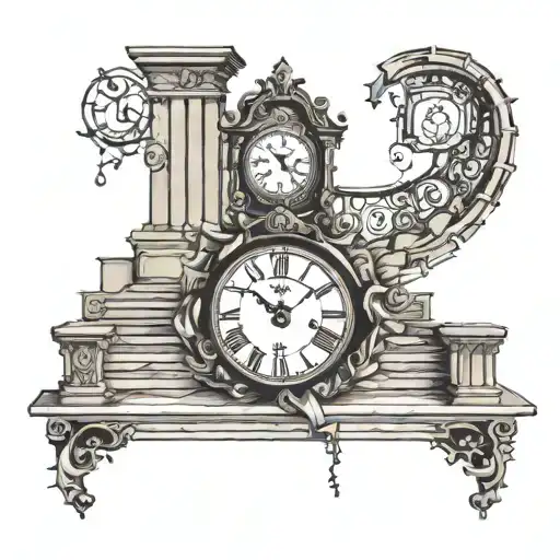 Stairs And Clock