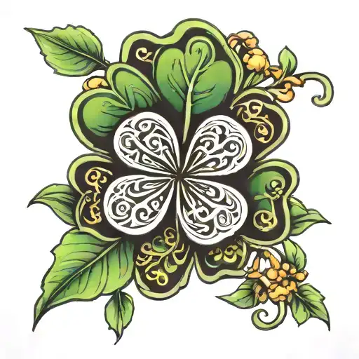 4 Leaf Clover With Name Written