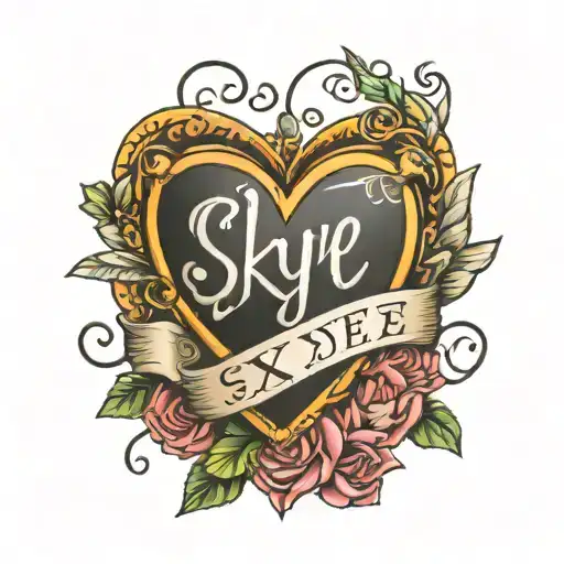 A Heart With The Word Skye Completing The Line