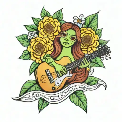 Avocado Playing Daisy Guitar