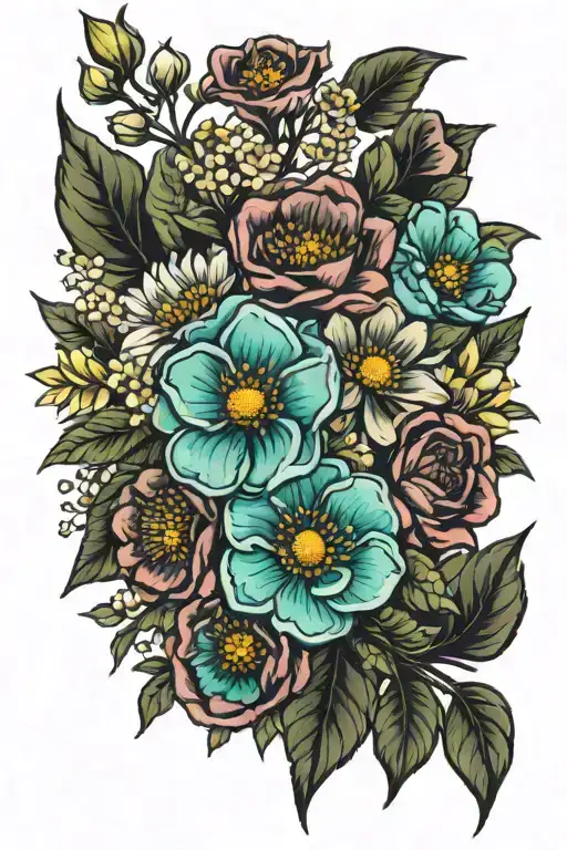 December Birth Flower Bouquet