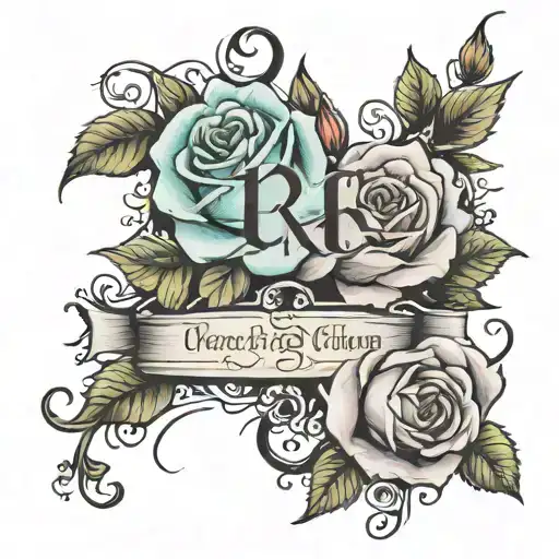 Roses And Kids Names Incorporated Within