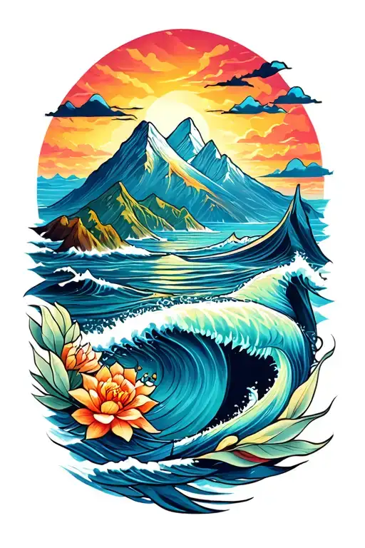 Ocean And Mountain