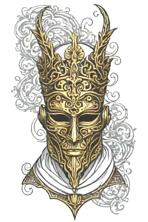 King Baldwin Iv Metal Mask Without Crown
