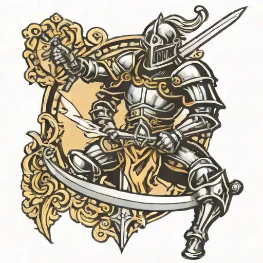 Arcangel Knight Holding A Sword