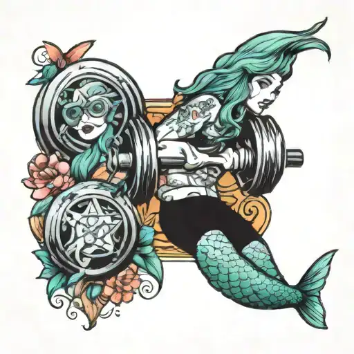 Mermaid Gym Dumbbell Transformed