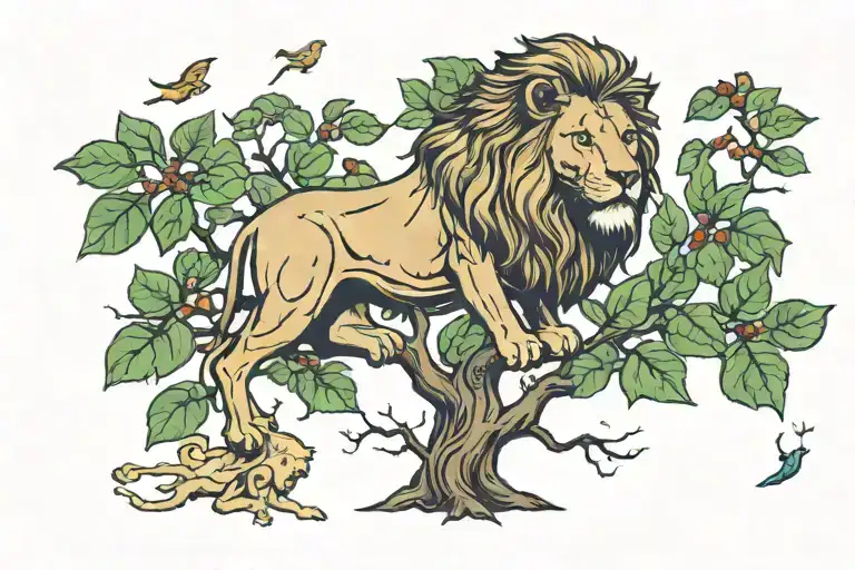 Lion Fig Tree Sagittarius Zodiac Sign Poplar Tree