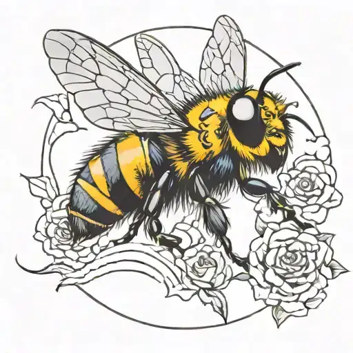 Surrealist Bee Flying