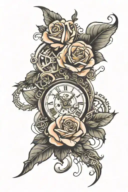 Rose Watch Mechanism Intertwined