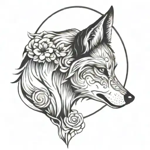 Wolf Girl Tattoo Forearm For Women
