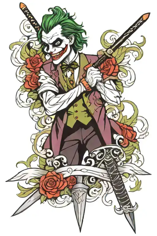 Joker And Katana Sword