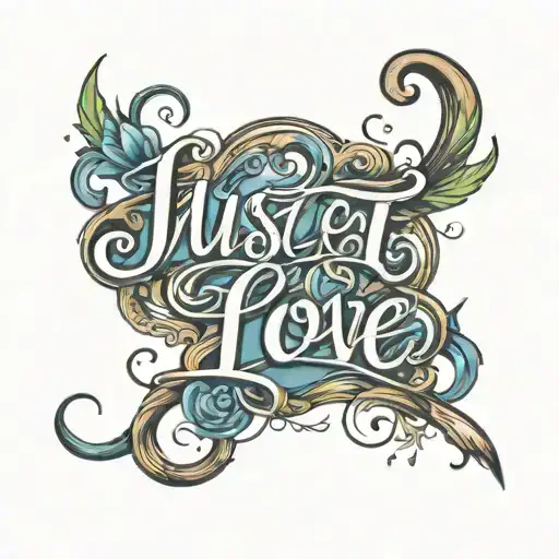 Just Love In Cursive