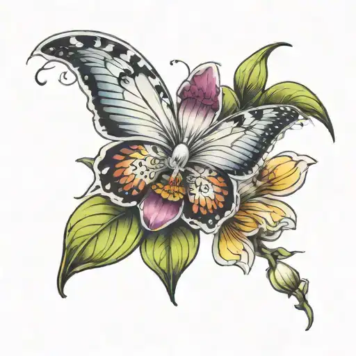 Orchid Wit Butterfly
