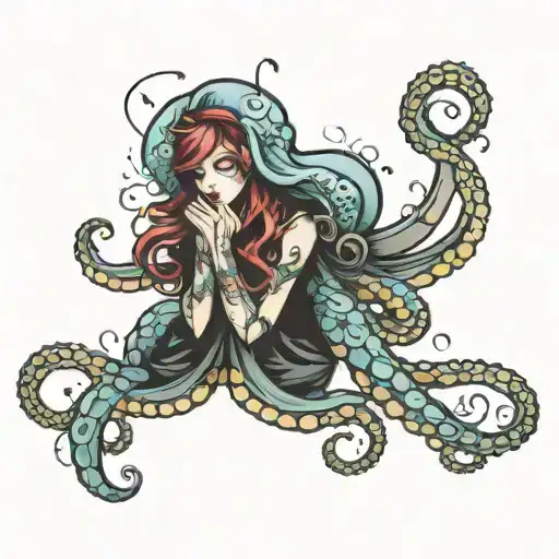 Jallyfish And Octopus Wrapped