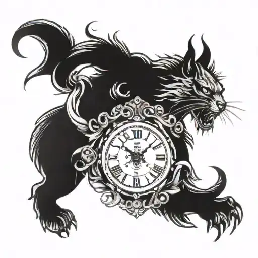 Orthodoxy And A Clock And A Beast In The Background