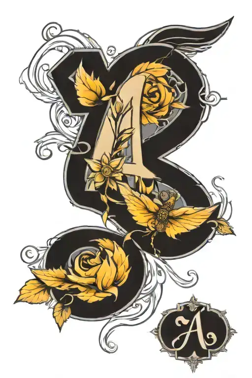 Initial A Sketch Style