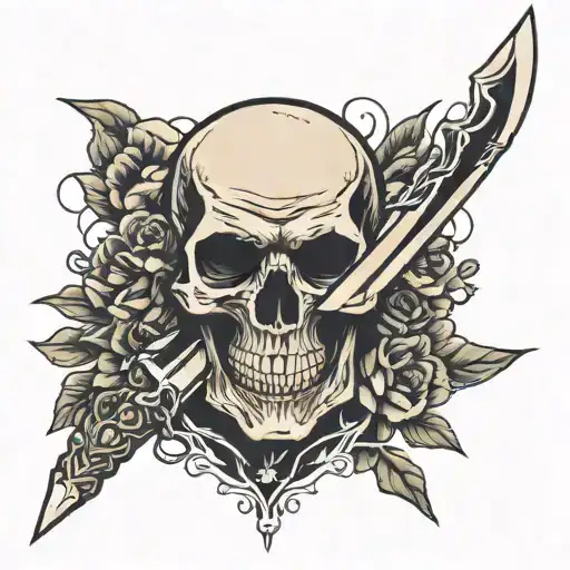 Skull And Knife