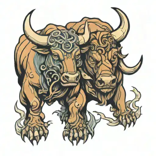 Bull And Bear Intertwined
