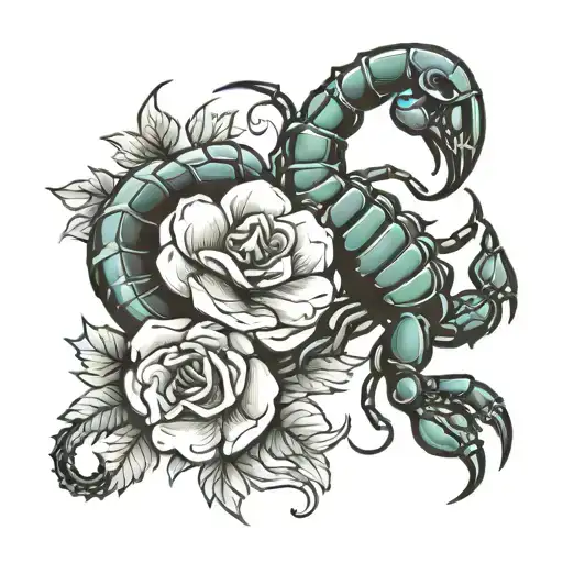 Scorpion And Flower