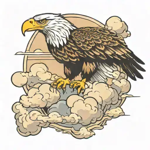 Eagle And Clouds Forming