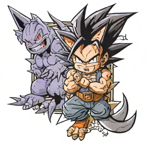 Goku And Pokemon Gengar