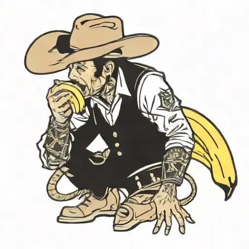 Cowboy Eating A Banana