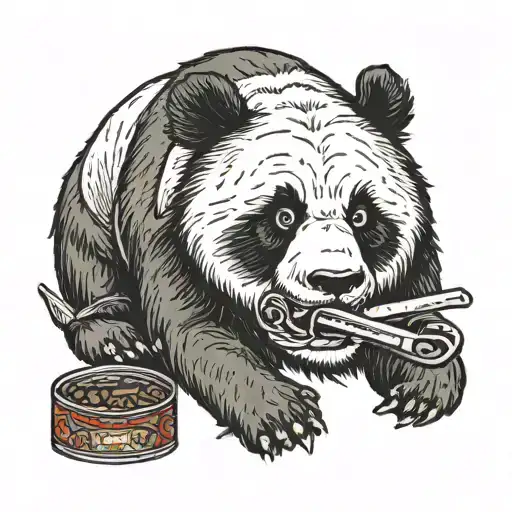 Panda Bear Chewing Tobacco