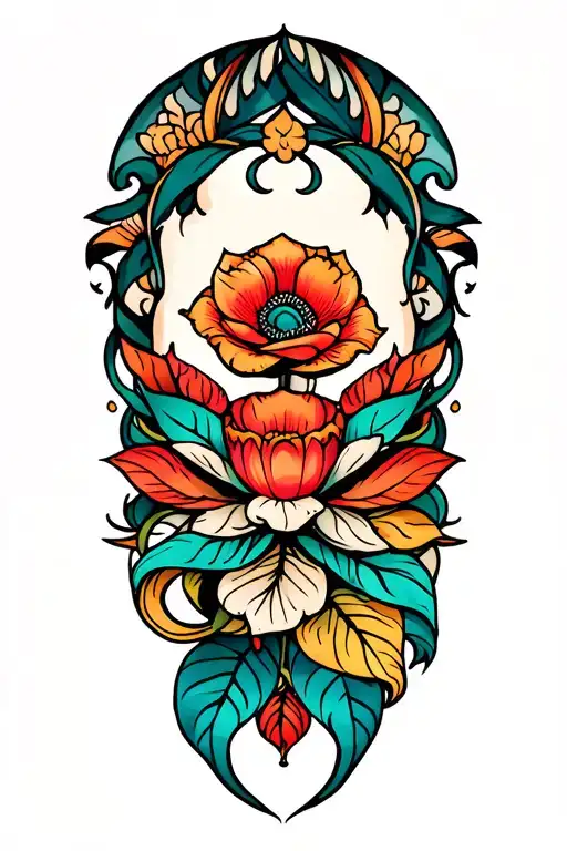 Patterned Tattoos On The Slightly Colored Shoulder