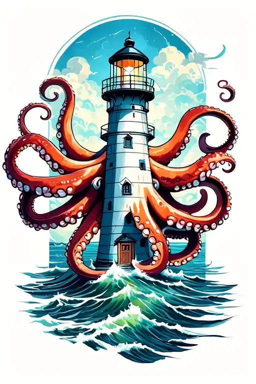 Lighthouse Wrapped In Octopus