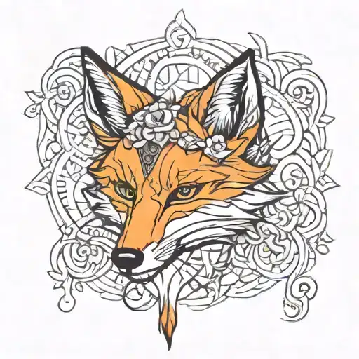 Fox Inside Spiritual Design