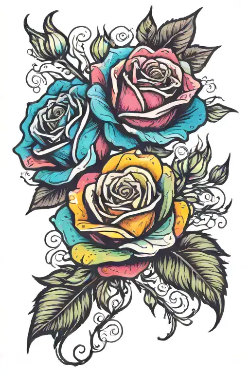 Rainbow Rose With 19 Aug 2020 For The Stem