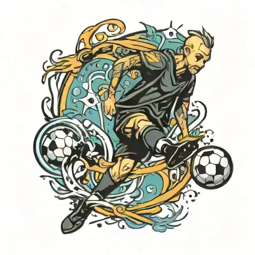Soccer Player Kicking