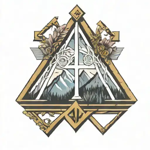 Roman Numeral 4 But The V Is A Mountain