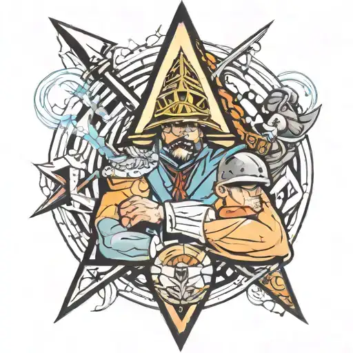 Triangle With Workmen Watchmen Warrior