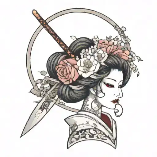 Geisha Rose Tanto Blade