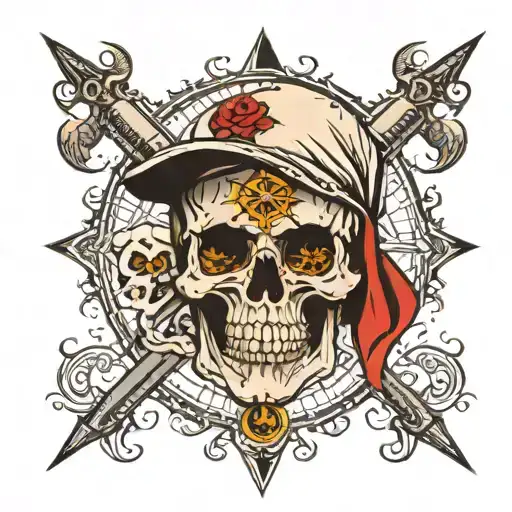 Skull A Compass Showing