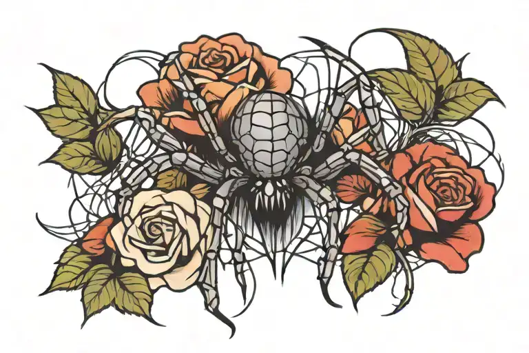 Rose And Spider