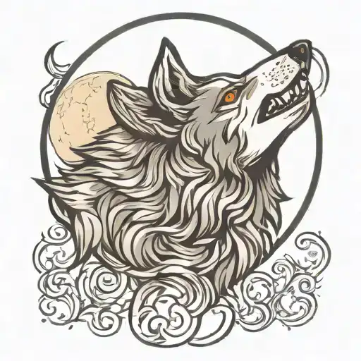 Wolf Howling At The Moon