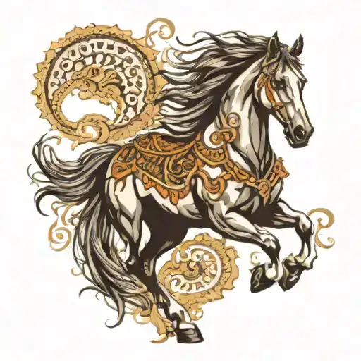 Western Horse And Paisleys