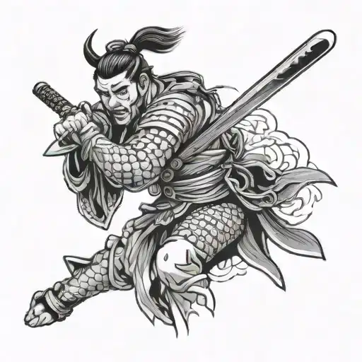 Samurai Warrior Holding