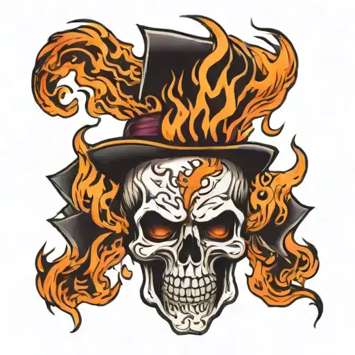 Flaming Skull