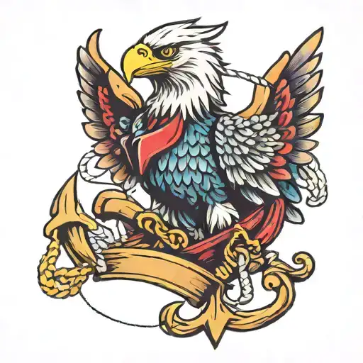Eagle Holding An Anchor