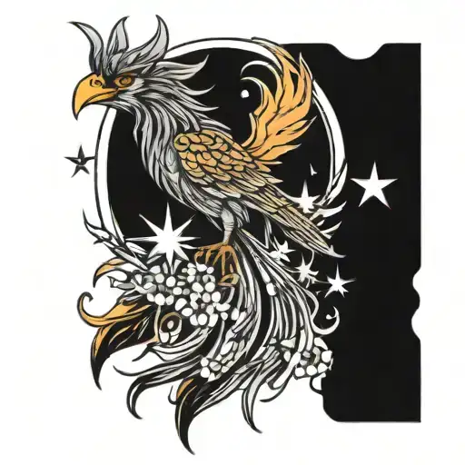 Phoenix With Star Both Same Size