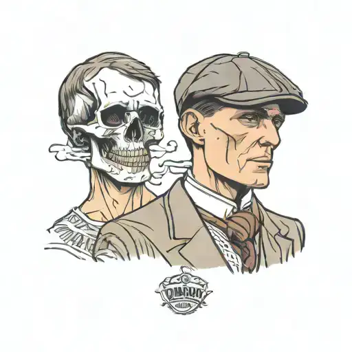 Tommy Shelby With A Skull Face