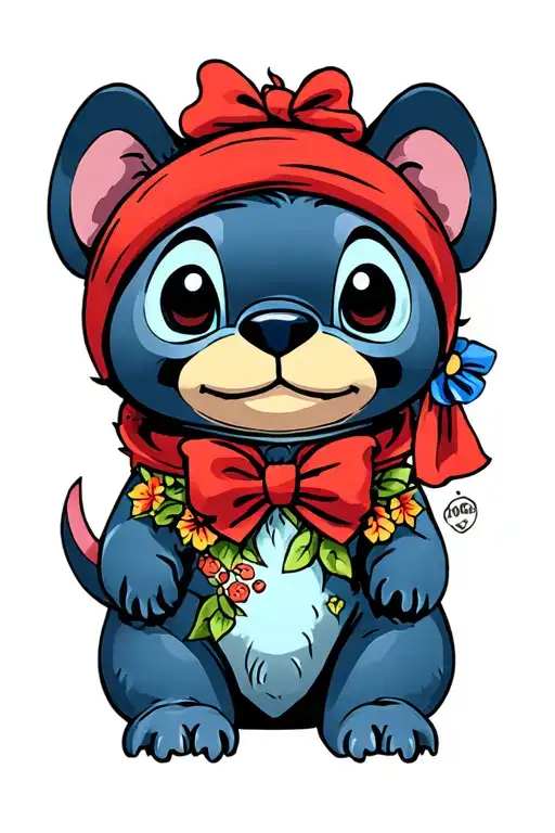 Teddy Bear Mixed With Stitch