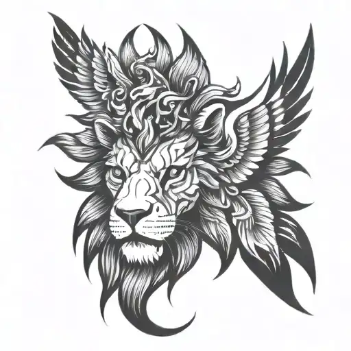 Lion With Pheonix