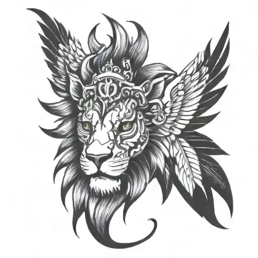 Lion With Pheonix