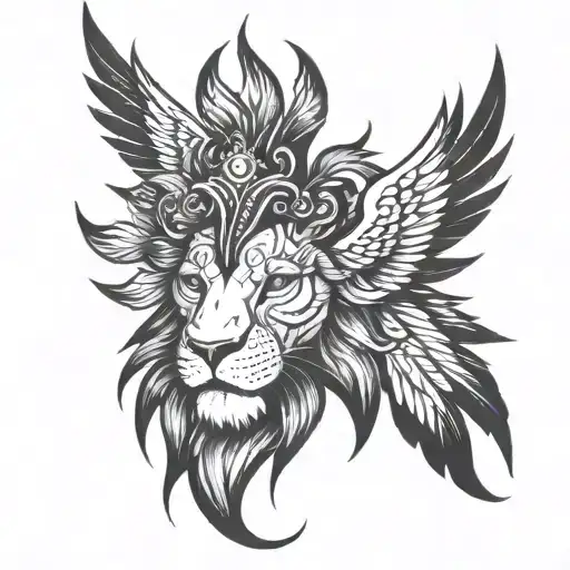 Lion With Pheonix