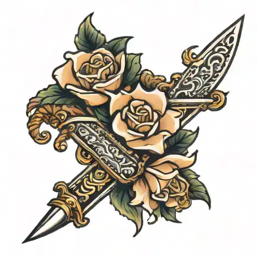 Flowers With Dagger