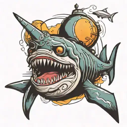 Submarine With Shark Face